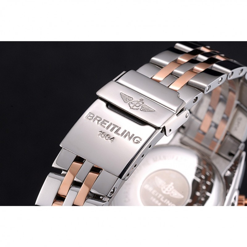 Breitling Chronomat 44 Blue Dial with White Subdials 2 Tone Stainless Steel Bracelet 622510 Replica Watches